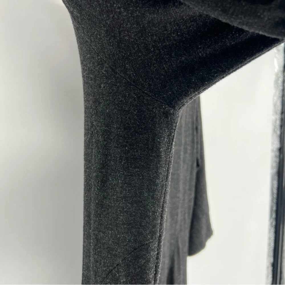 Eileen Fisher Jersey 3/4‎ Sleeve Charcoal Gray Dress Medium